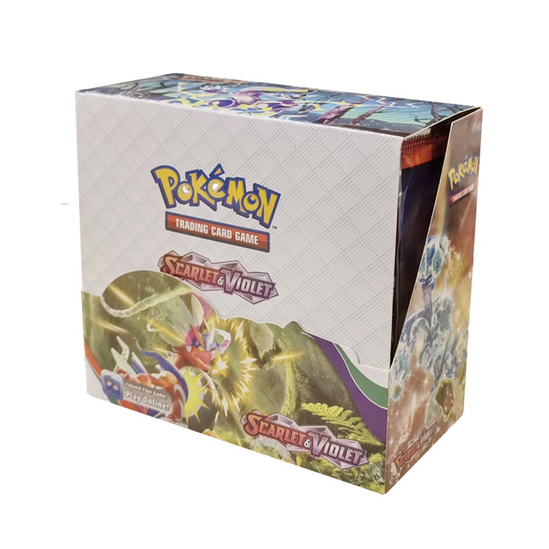 324 ชิ้นการ์ดโปเกมอนภาษาอังกฤษ Scarlet Violet Trading การ์ดเกม Series Booster Box Collections ของเล่นเด็ก