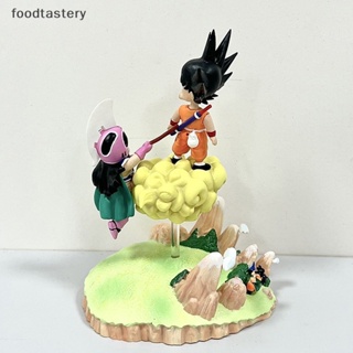 Fty ฟิกเกอร์ PVC รูปปั้นอนิเมะ Dragon Ball Son Goku Chichi Somersault Cloud Chibi ขนาด 9 ซม. ของเล่นสําหรับเด็ก