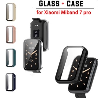 เคส + ตัวป้องกันหน้าจอ สําหรับ Miband 7 Pro Xiaomi Mi band เคสกันกระแทก กรอบ PC แบบแข็ง + กระจกนิรภัย กันรอยขีดข่วน HD แบบบาง