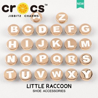 jibbitz crocs จี้หัวเข็มขัดโลหะ รูปตัวอักษร A-Z แบบสร้างสรรค์ อุปกรณ์เสริม สําหรับตกแต่งรองเท้า Crocs