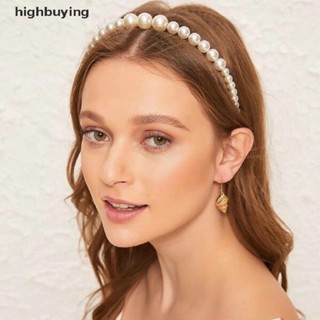 [highbuying] ที่คาดผม ประดับลูกปัดไข่มุก สีขาว แฟชั่นสําหรับผู้หญิง สินค้าใหม่