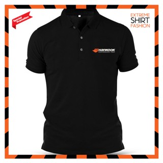 เสื้อยืดโปโล ผ้าฝ้าย พิมพ์ลายโลโก้ HANKOOK Lelaki พรีเมี่ยม สําหรับผู้ชาย