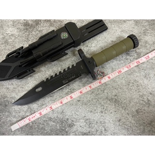 มีดเดินป่า มีดเดินป่า KNIFE XB-230 ยาว 13 นิ้ว มีเข็มทิศ แท่งเหล็กแมกนีเซียมจุดไฟได้ ฟรีที่เก็บมีดอย่างดี