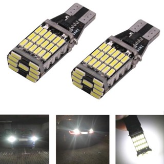 โคมไฟสัญญาณเลี้ยว LED 45SMD T10 T15 ขั้ว 12V 45 ชิป T10 T15 สําหรับรถจักรยานยนต์ 2 ชิ้น