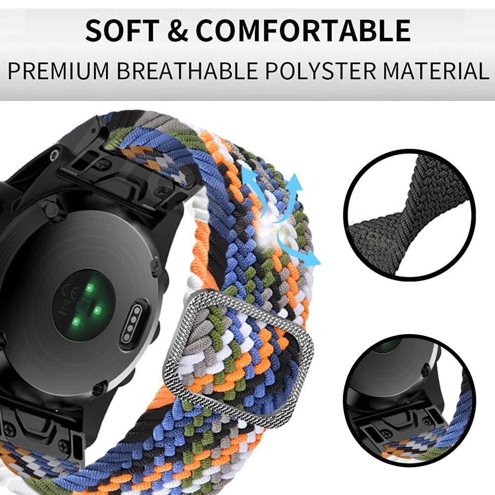 สายนาฬิกาข้อมือไนล่อน 22 มม. 26 มม. สําหรับ Garmin Fenix 7x 7 6X 6 Pro Fenix 5X 5 Plus 3 Forerunner 935 945 955 965 EPIX