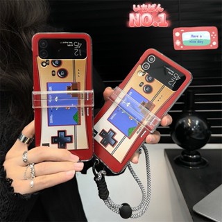 เคสโทรศัพท์มือถือ PC แข็ง แบบฝาพับ ป้องกัน ปิดด้านหลัง ลาย Nintendo FC แฟชั่น สําหรับ Samsung Galaxy Z Flip 3 Z Flip 4 W23 ZFlip3 ZFlip4