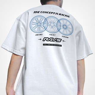 Attituderays เสื้อยืดแขนสั้น คอกลม ลายรถ JDM ดัดแปลง สไตล์ญี่ปุ่น สําหรับ Sangongzi TE37 wheel RE30 CE28