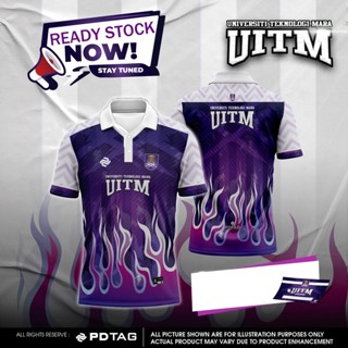 Uitm เสื้อยืดโปโล แขนสั้น สีม่วง ไซซ์ 100 ซม.-160 ซม. XS-3XL