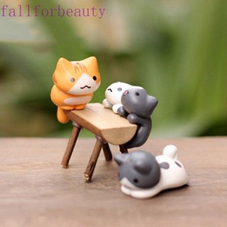 Fallforbeauty ตุ๊กตาแมวขี้เกียจขนาดเล็กสําหรับตกแต่งสวน