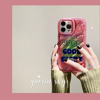 เคสโทรศัพท์มือถือ กันตก ป้องกัน ลายตัวอักษรภาษาอังกฤษ ไล่โทนสี สําหรับ Apple Iphone 14promax 13 11 14pro 13pro 14