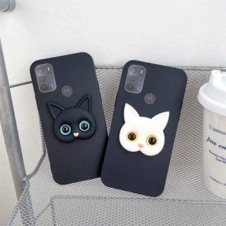 เคสโทรศัพท์มือถือ ซิลิโคน กันกระแทก ลายการ์ตูนแมวตลก สําหรับ Motorola Moto G50 G51 G52J G53 60S G62 G71S G72 G73 G82 G100 G200 5G