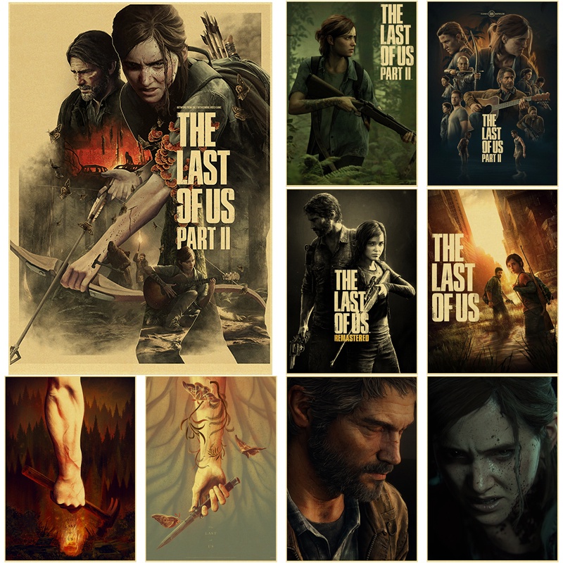 ขายดี โปสเตอร์กระดาษคราฟท์ ลาย The Last of Us Part 2 สไตล์วินเทจ สําหรับตกแต่งผนังบ้าน บาร์ คาเฟ่ DIY