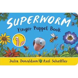 หนังสืออังกฤษใหม่ Superworm Finger Puppet Book - the wriggliest, squiggliest superhero ever! [Hardcover]