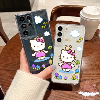 เคสซิลิโคนนิ่ม ลายคิตตี้ กันกระแทก สําหรับ Samsung Galaxy S23 Ultra S22 FE S21 S20 Plus A20 A30