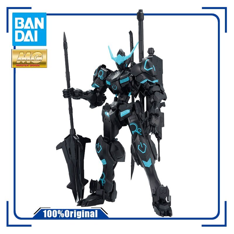 BANDAI MG 1/100 Gundam Barbatos Neon Blue ECO Action Toy Figures Assembly Model Boy's Holiday Gift