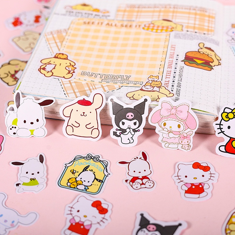 SANRIO สติกเกอร์ ลายซานริโอ้ HD น่ารัก สําหรับติดตกแต่งเครื่องเขียน DIY 100 ชิ้น ต่อถุง - รูปที่ 2