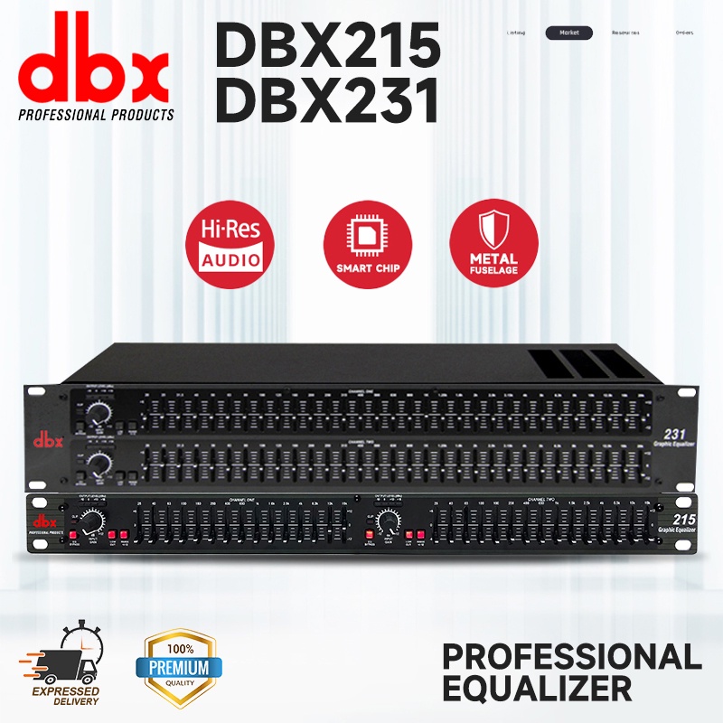 DBX 215/215S/215SUB/231SUB/231/2231 Dual Channel 15-Band Equalizer อีควอไลเซอร์ โปรเซสเซอร์เสียงที่ดีที่สุด อีควอไลเซอร