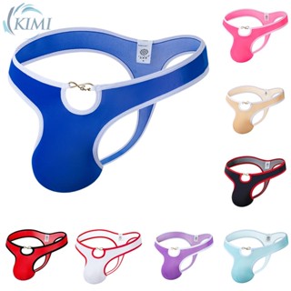 【 Big discount 】Men G-String Panties Sexy Shorts Solid Color Translucent Convex Cotton