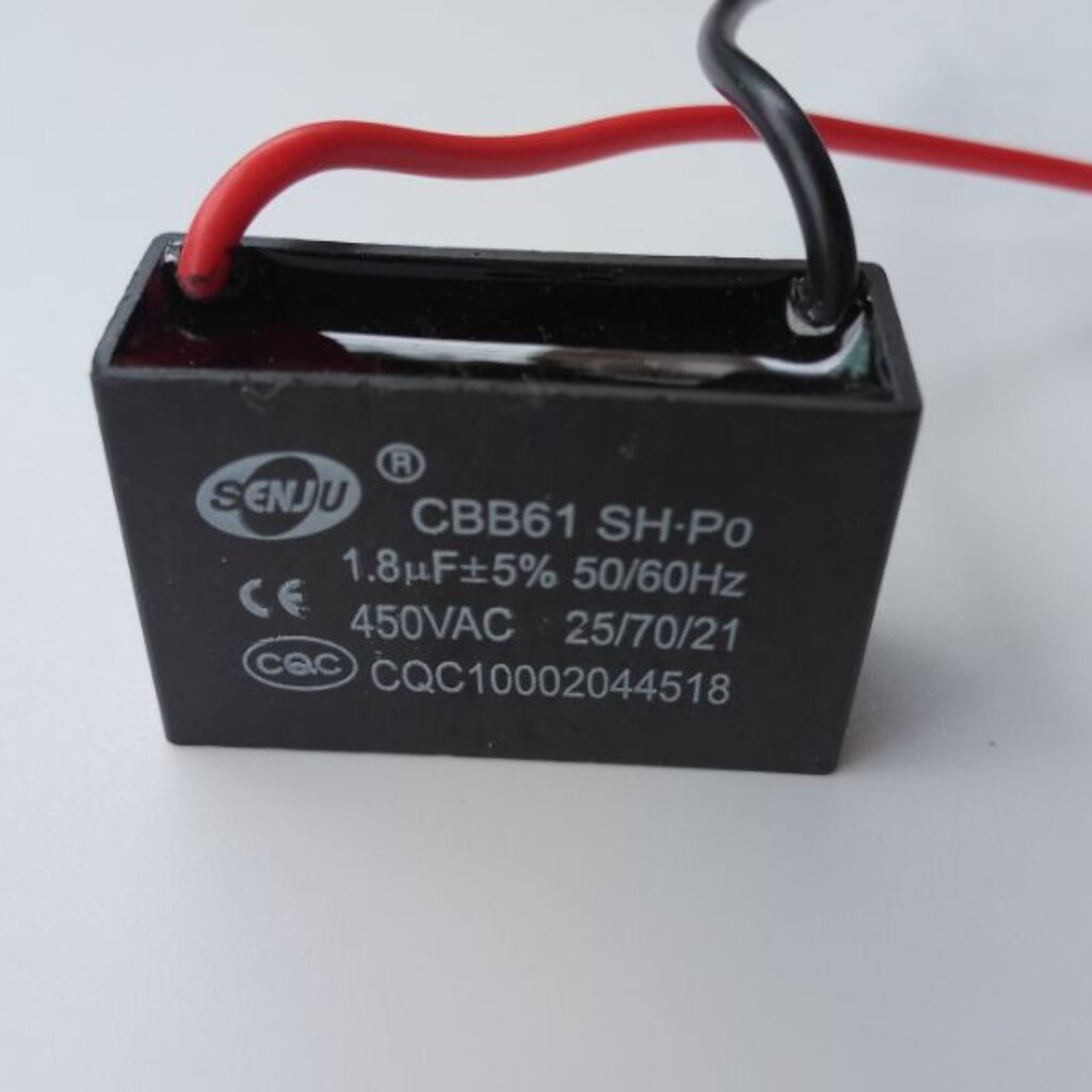 คาปาซิเตอร์ 1.8 uF 450V SENJU เพื่อใช้กับมอเตอร์หรือพัดลม