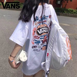 เสื้อยืดแขนสั้น คอกลม ผ้าฝ้าย 100% พิมพ์ลาย Vans Counter สําหรับผู้ชาย และผู้หญิง