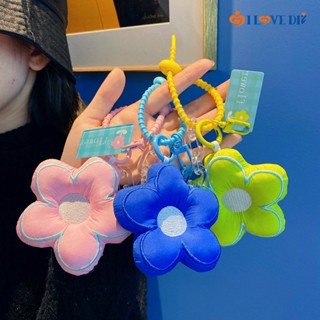 พวงกุญแจ จี้ดอกไม้ 3D 3 สี สําหรับห้อยกระเป๋าเป้สะพายหลัง