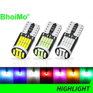 Bhoimo ใหม่ ไฟสัญญาณ led 26smd T10 W5W 194 168 4014 DC12V สีแดง สีเหลือง สําหรับติดป้ายทะเบียนรถยนต์