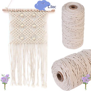 เชือกผ้าฝ้าย 100% สีเบจยาว 100 เมตรสําหรับตกแต่ง
