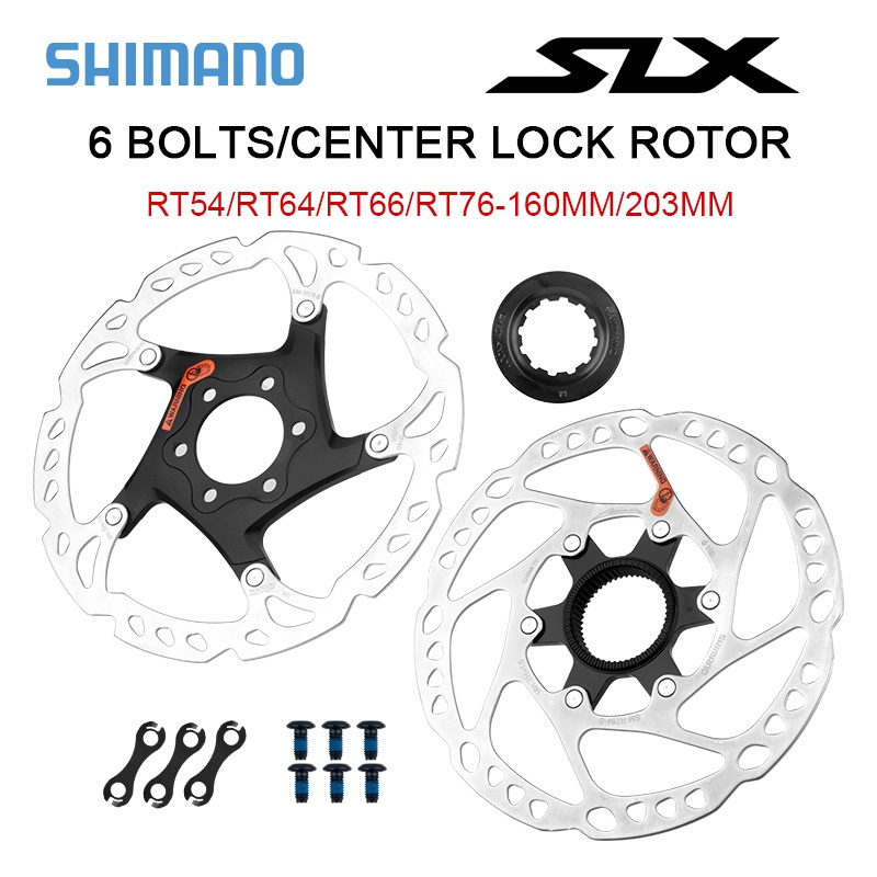 Shimano SLX Deore SM-RT76 RT66 RT64 RT54 ดิสก์เบรกโรเตอร์ 160 มม. 203 มม. 6 สลักเกลียวแผ่น Center ล็อค MTB จักรยานโรเตอร์จักรยานเสือภูเขา