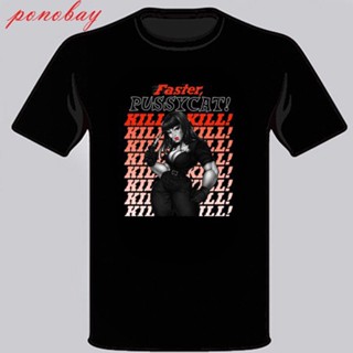 เสื้อยืดผ้าฝ้าย 100% พิมพ์ลายหนัง Pussycat Kill Kill Kill คุณภาพสูง ของขวัญวันพ่อ แฟชั่นสําหรับผู้ชาย