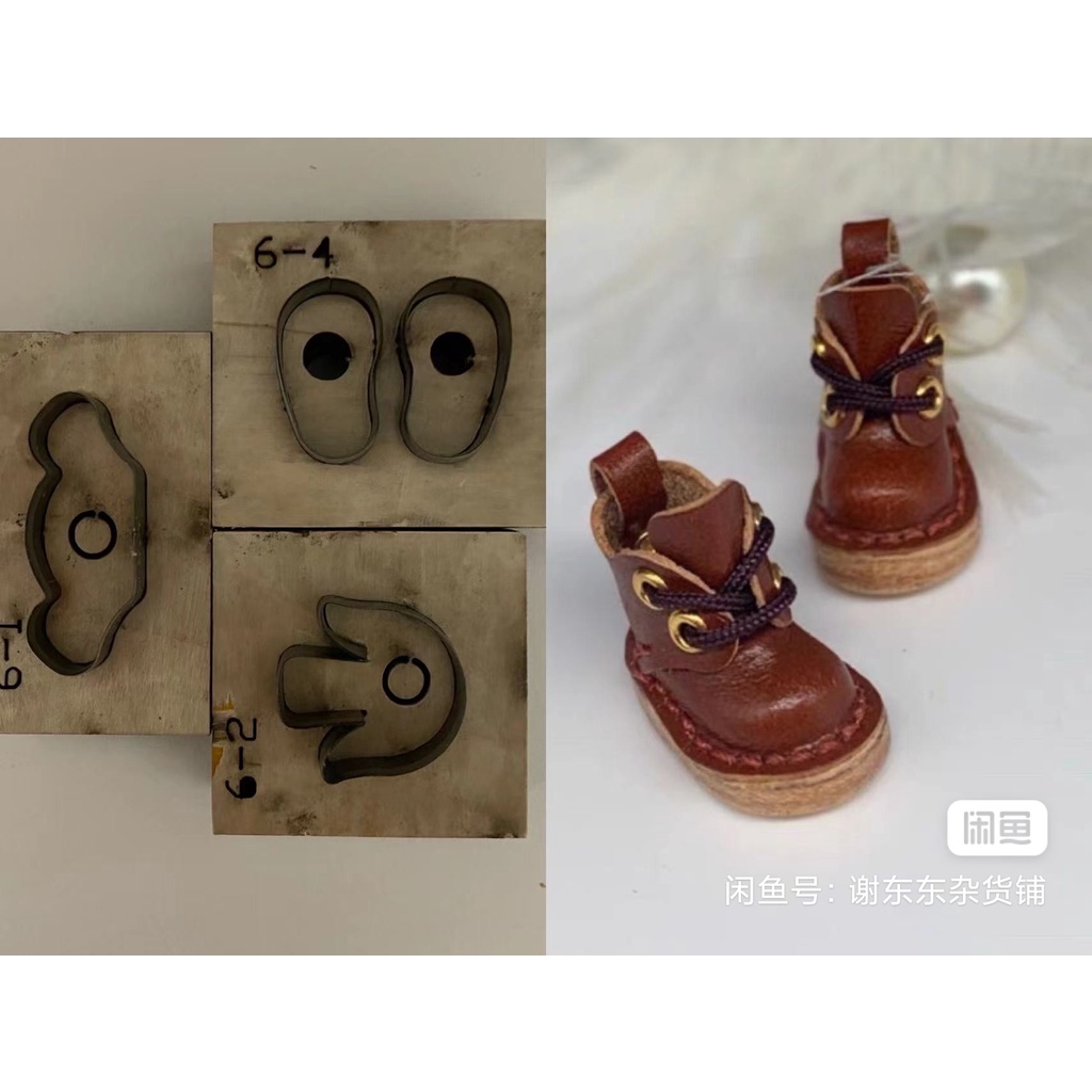 Ob มีดรองเท้าแม่พิมพ์ 2.5 ซม.ยาว mini รองเท้ามีดแม่พิมพ์ Handmade หนังมีดแม่พิมพ์ DIY มีดมือแม่พิมพ์เลเซอร์มีดที่กําหนดเอง Handmade หนังมีดตาย