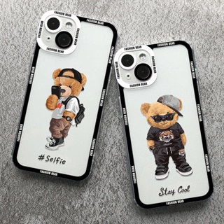 เคสโทรศัพท์มือถือใส แบบนิ่ม ลายหมี กันกระแทก สําหรับ Xiaomi Redmi Note 11 Pro 10 Pro 9 9S 10S 11S 11 12 Pro Plus Poco X5 X3 X4 Pro