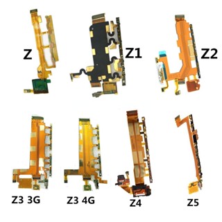 ของแท้ อะไหล่สายเคเบิ้ลชาร์จ ปุ่มปรับระดับเสียงไมโครโฟน LCD แบบเปลี่ยน สําหรับ Sony Xperia Z Z1 Z2 Z3 Z4 Z5 Compact Premium Plus