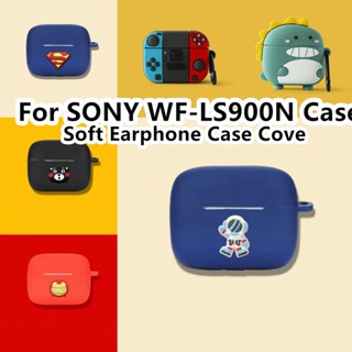 เคสหูฟัง แบบนิ่ม ลายการ์ตูนฉลาม สําหรับ Sony WF-LS900N