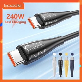 สายไฟ Toocki 240w 100w 60w Type-C ถึง Type-C Cable การชาร์จที่รวดเร็วเป็นพิเศษ PD USB2.0 สายชาร์จข้อมูลสำหรับโทรศัพท์มือถือ Samsung Huawei