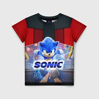 เสื้อยืดแขนสั้น พิมพ์ลายโซนิค สําหรับเด็ก 2023