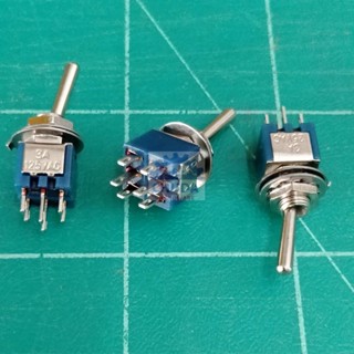 สวิทช์ โยก สลับ Sub-Miniature Toggle Switch 6 ขา 6P 3A 125V SMTS-202 #SMTS 6P (1 ตัว)