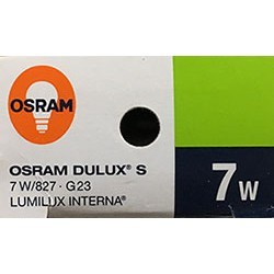 อุปกรณ์สำหรับหลอดไฟ Osram หลอดตะเกียบออสแรม DULUX S 7W ขั้วเสียบ 2 เข็ม