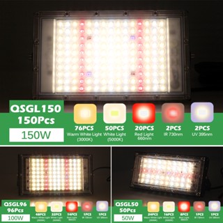 หลอดไฟ ไฟปลูกต้นไม้ Full Spectrum LED Grow Light 50W 100W ไฟปลูก ไฟส่องต้นไม้ ปลูกพืชเรือนกระจก พร้อมขาตั้ง ปลั๊ก 1 เมตร