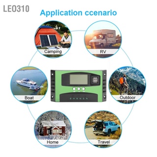  Leo310 เครื่องควบคุมการประจุพลังงานแสงอาทิตย์จอแสดงผล LCD แผงโซลาร์เซลล์พลังงานแสงอาทิตย์อัจฉริยะ