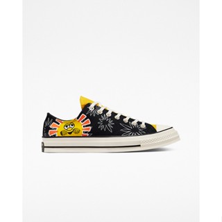 Converse รองเท้า Chuck 70 Sunny Floral Print - Black/Amarillo/Bold Mandarin - Much Love - Ox - 172825C - 172825CS2BKYL