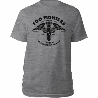 ขายดี เสื้อยืดแขนสั้น ผ้าฝ้าย พิมพ์ลาย Foo Fighters Stampino Uomo ใส่สบาย สีเทา แฟชั่นสําหรับผู้ชาย 2023 136444