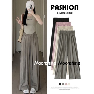 Moon  กางเกงขายาว กางเกงเอวสูง ย้อนยุค 2023 NEW พิเศษ ทันสมัย Korean Style Comfortable A23L0GS 36Z230909