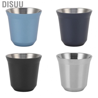 Disuu Double Walled Coffee Cup  Insulated Coffee Cup Portable Dishwasher Safe Durable Stainless Steel  for  for Home
