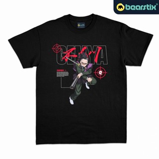 เสื้อยืดแขนสั้นเสื้อยืด พิมพ์ลายอนิเมะ Shinzo Genya Shinazugawa Kaos Kimetsu No Yaiba สไตล์สตรีทS-5XL