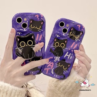 เคสโทรศัพท์มือถือ ขอบโค้ง ลายการ์ตูนแมวน่ารัก 3D สําหรับ Oppo A5s A16 A57 A17 A7 A15 A12 A16K A5 A9 A16s A3s A95 A17k A96 A54s A54 A74 A31 A53 A55 A92 A1k A16E A77 A52 A76 A33