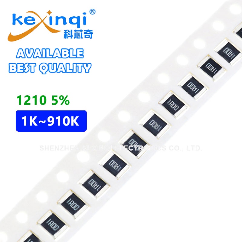 ตัวต้านทาน SMD 1210 5% 1/2W 0.5W 0R โอห์ม 560K 6.2K 62K 620K 6.8K 68K 680K 7.5K 75K 750K 8.2K 82K 820K 15K 150K 1.3K 13K 130K 1.5K 110K 1.2K 12K 120K 200K 0K 100 ชิ้นต่อล็อต