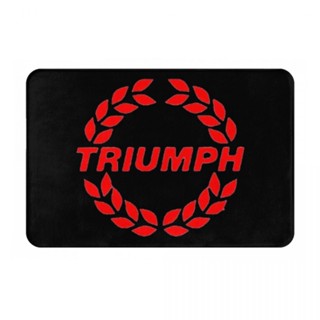 Triumph Biker พรมเช็ดเท้า ผ้าสักหลาด กันลื่น ดูดซับน้ํา แห้งเร็ว สําหรับห้องน้ํา รถจักรยานยนต์ 16x24 นิ้ว พร้อมส่ง