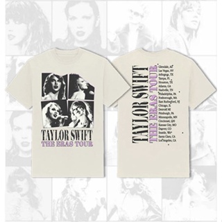 เสื้อยืดแขนสั้นลําลอง ผ้าฝ้าย ทรงหลวม พิมพ์ลาย Taylor Swift The Eras Tour 2023 แฟชั่นฤดูร้อน สําหรับผู้ชาย และผู้หญิง