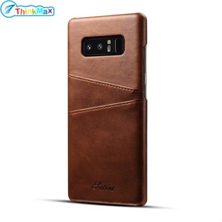 เคสโทรศัพท์หนังเทียม ฝาพับ พร้อมช่องใส่บัตร สําหรับ Samsung Note 8