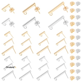 ต่างหูสตั๊ด สเตนเลส 304 6 แบบ 36 ชิ้น พร้อมน็อตหู 12 ชิ้น คละสี 5~20x2~4.5x2~3 มม. รู 0.8~1.6 มม. เข็ม 0.7~0.8 มม.